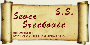 Sever Srećković vizit kartica